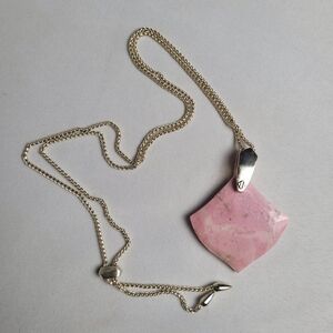 Kendra Scott Aislinn Pink Rhodonite Pendant Lariat Chain Necklace